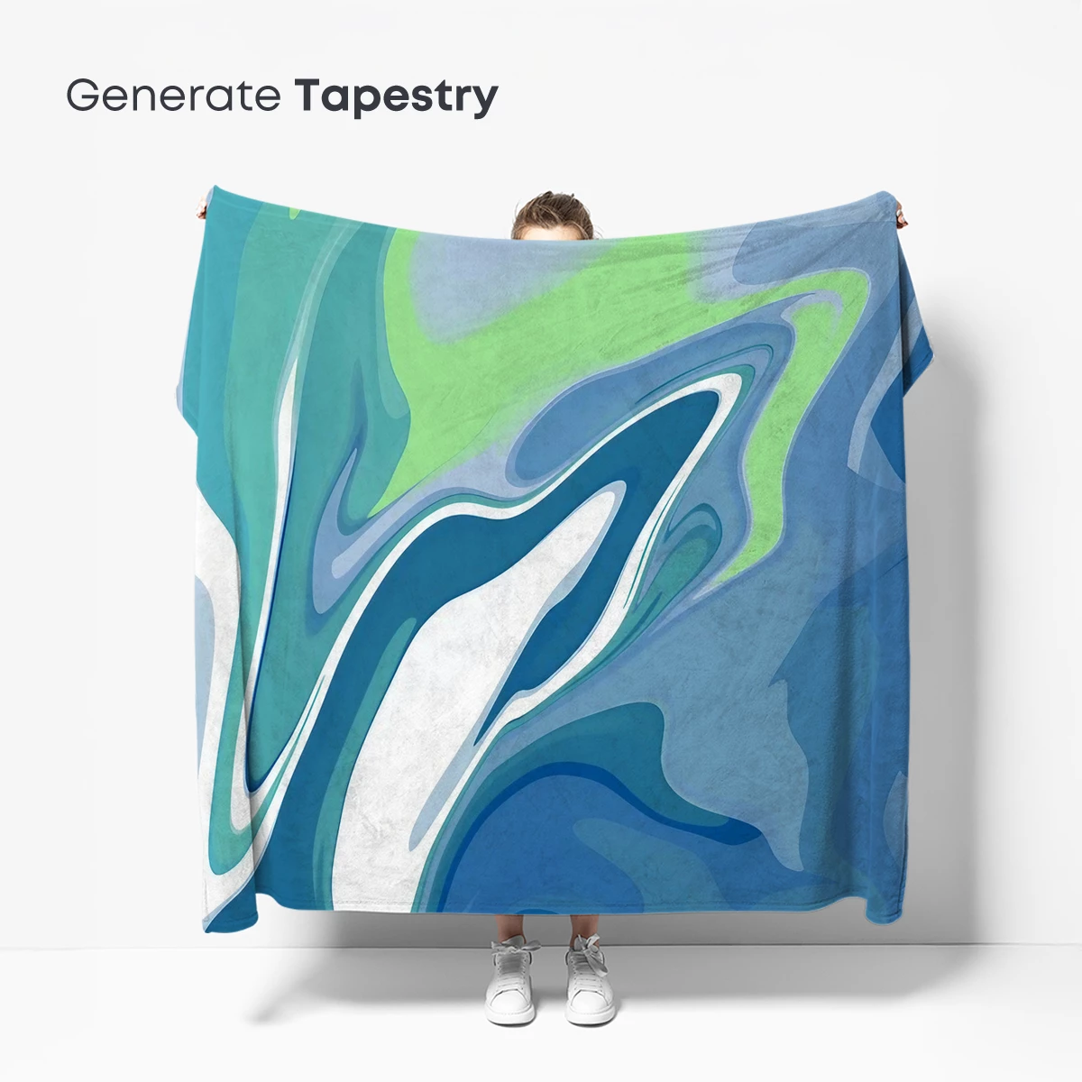 Fluid Dreamscape: Aqua and Teal Abstract Flow - Image 5