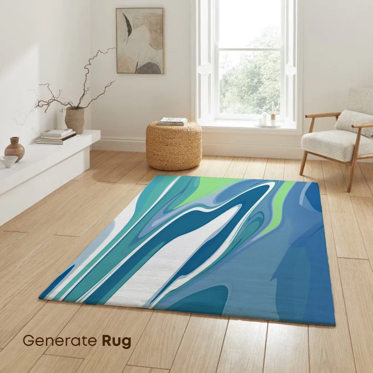 Fluid Dreamscape: Aqua and Teal Abstract Flow - Image 6