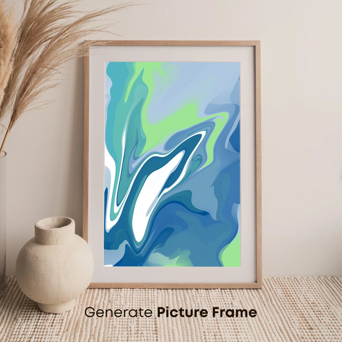 Fluid Dreamscape: Aqua and Teal Abstract Flow - Image 7