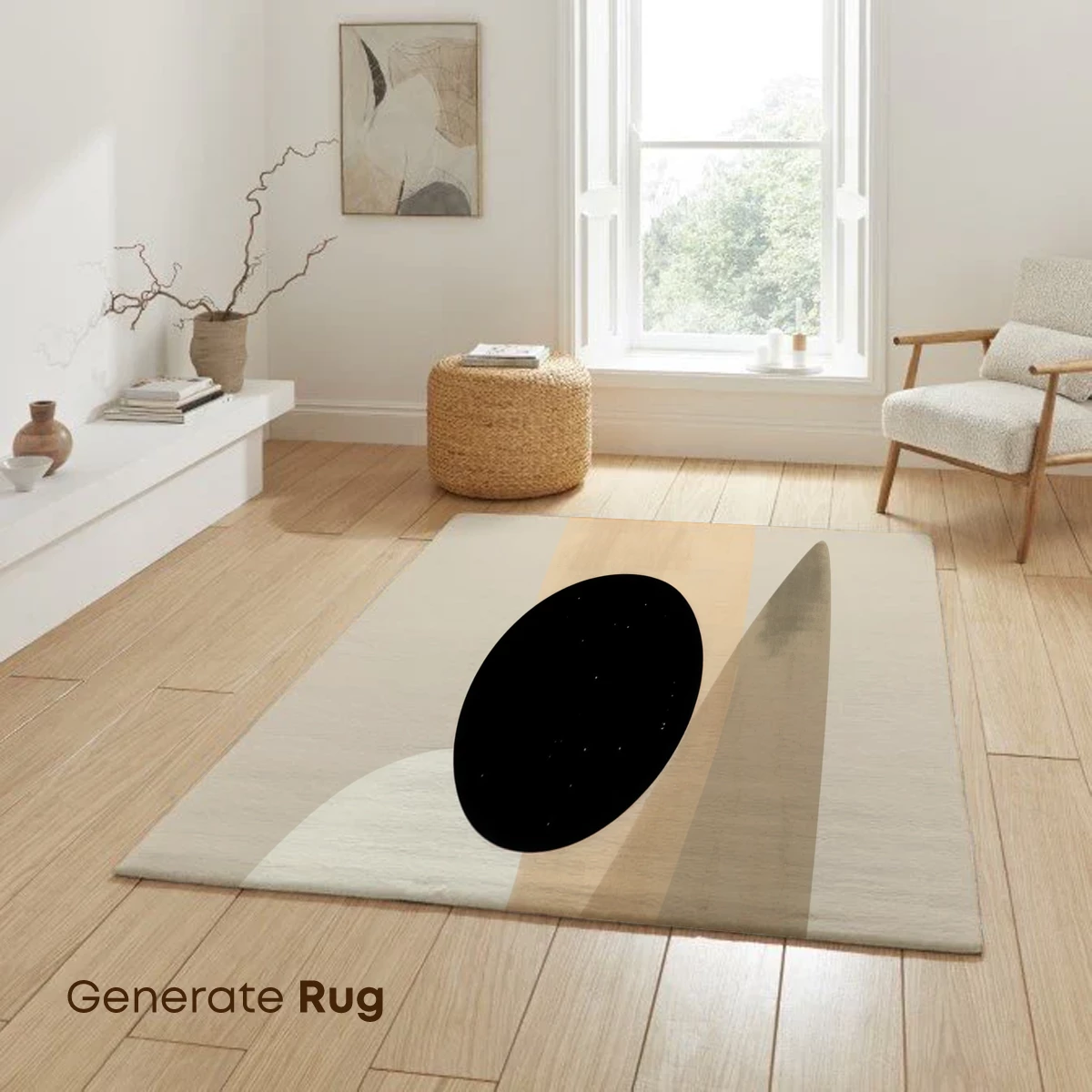 Abstract Harmony: Geometric Elegance in Neutral Tones - Image 6