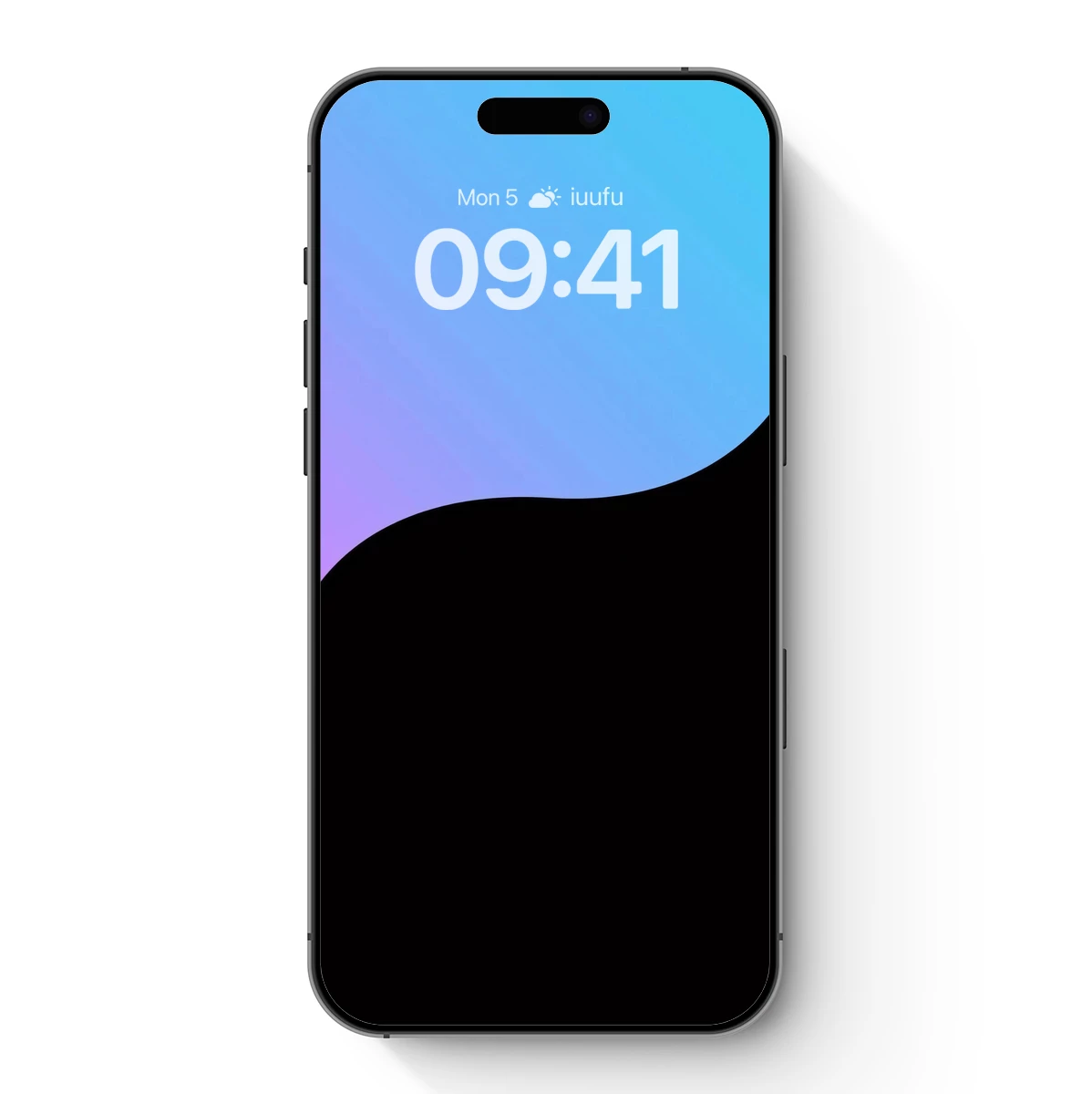 Abstract Horizon: Black Wave Against Gradient Sky