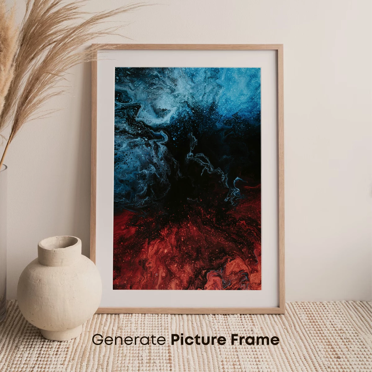 Cosmic Inferno: Abstract Fusion of Fire and Ice - Image 7