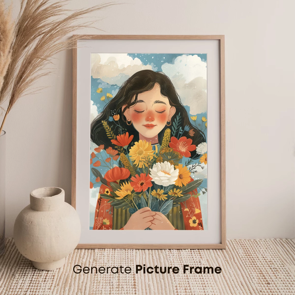 Bouquet Bliss: Floral Embrace in Whimsical Artistry - Image 7