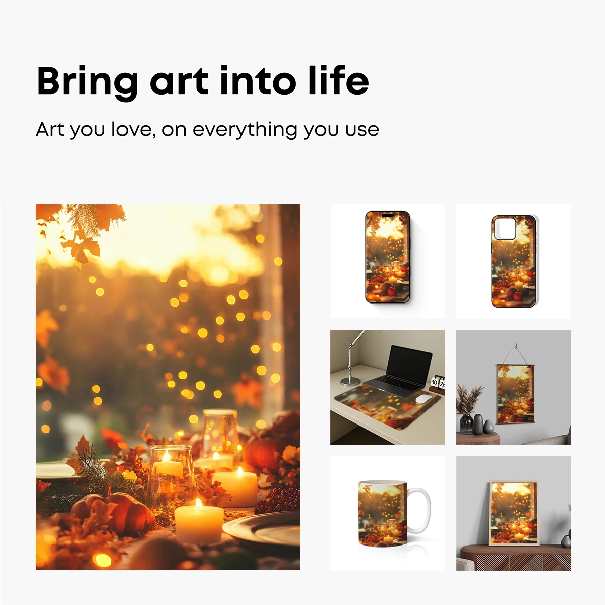 Autumnal Glow: Festive Table at Sunset - Image 2