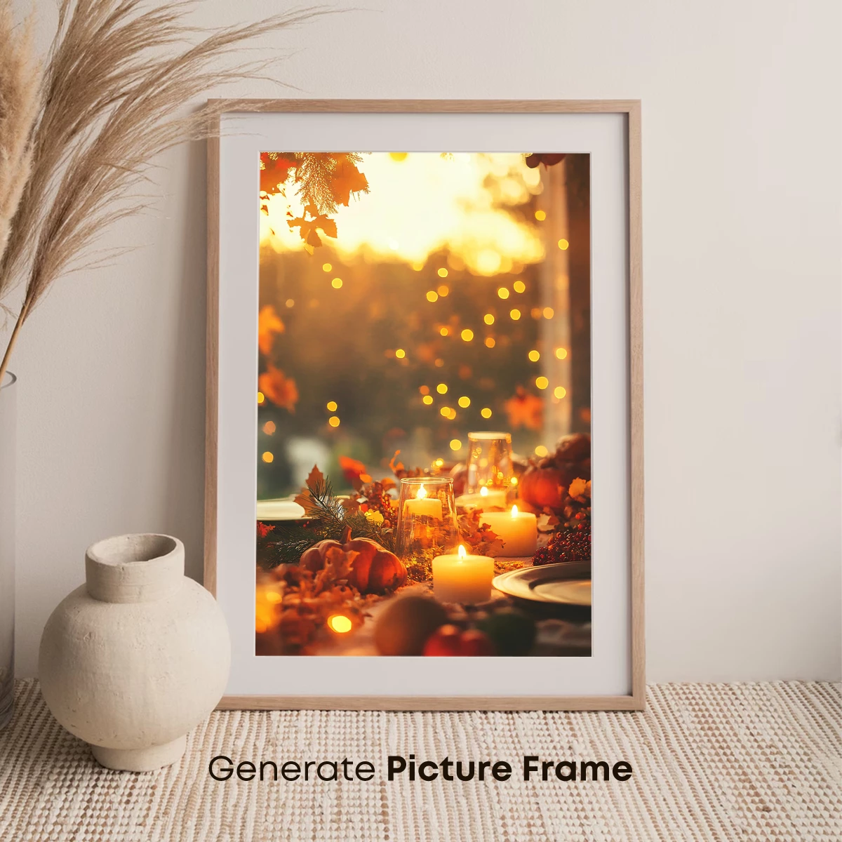 Autumnal Glow: Festive Table at Sunset - Image 7