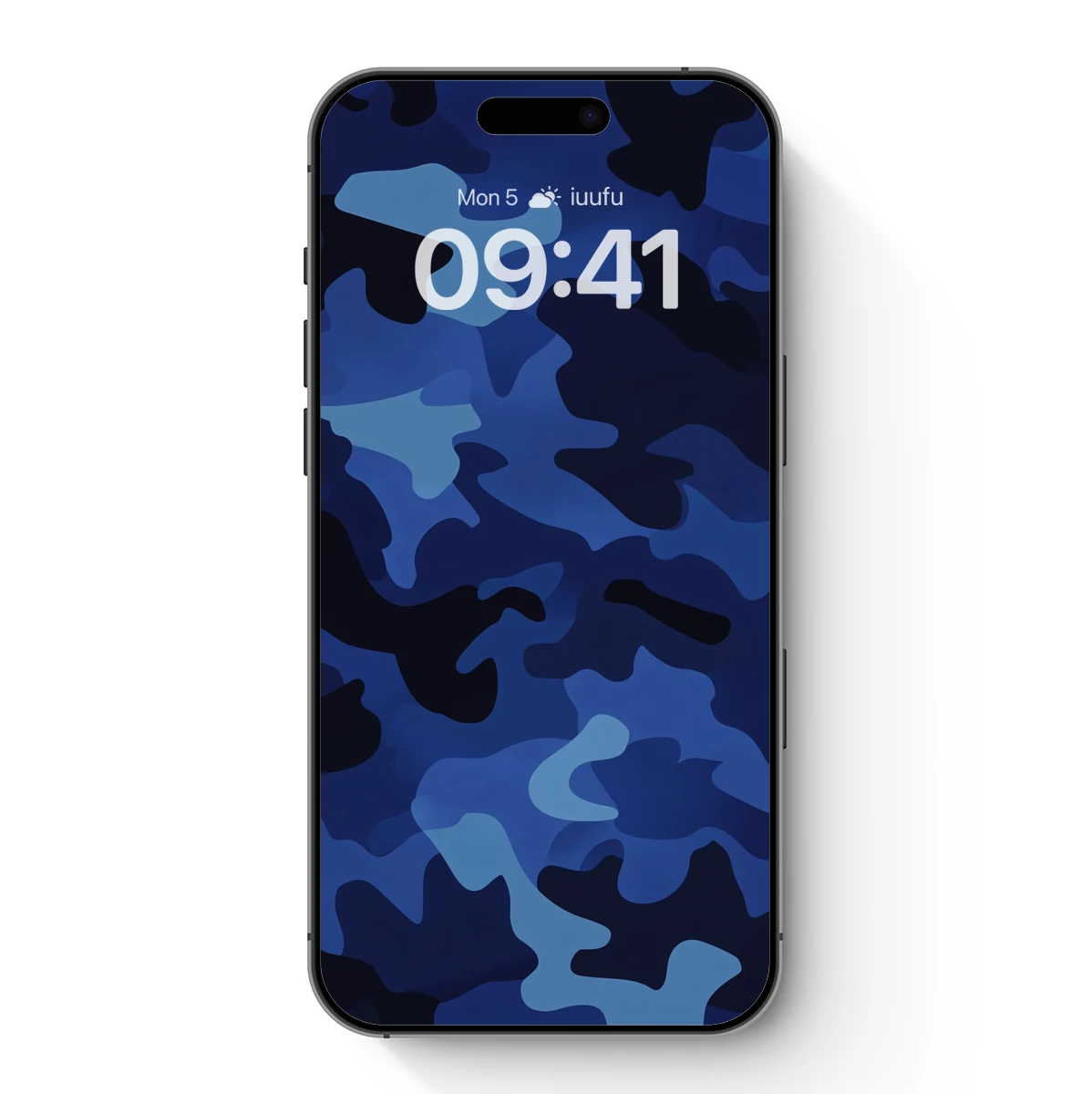 Blue Camo Symphony: Abstract Military Art