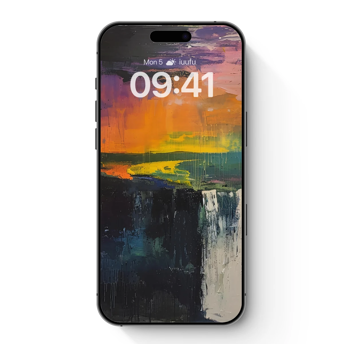 Abstract Sunset Waterfall Symphony