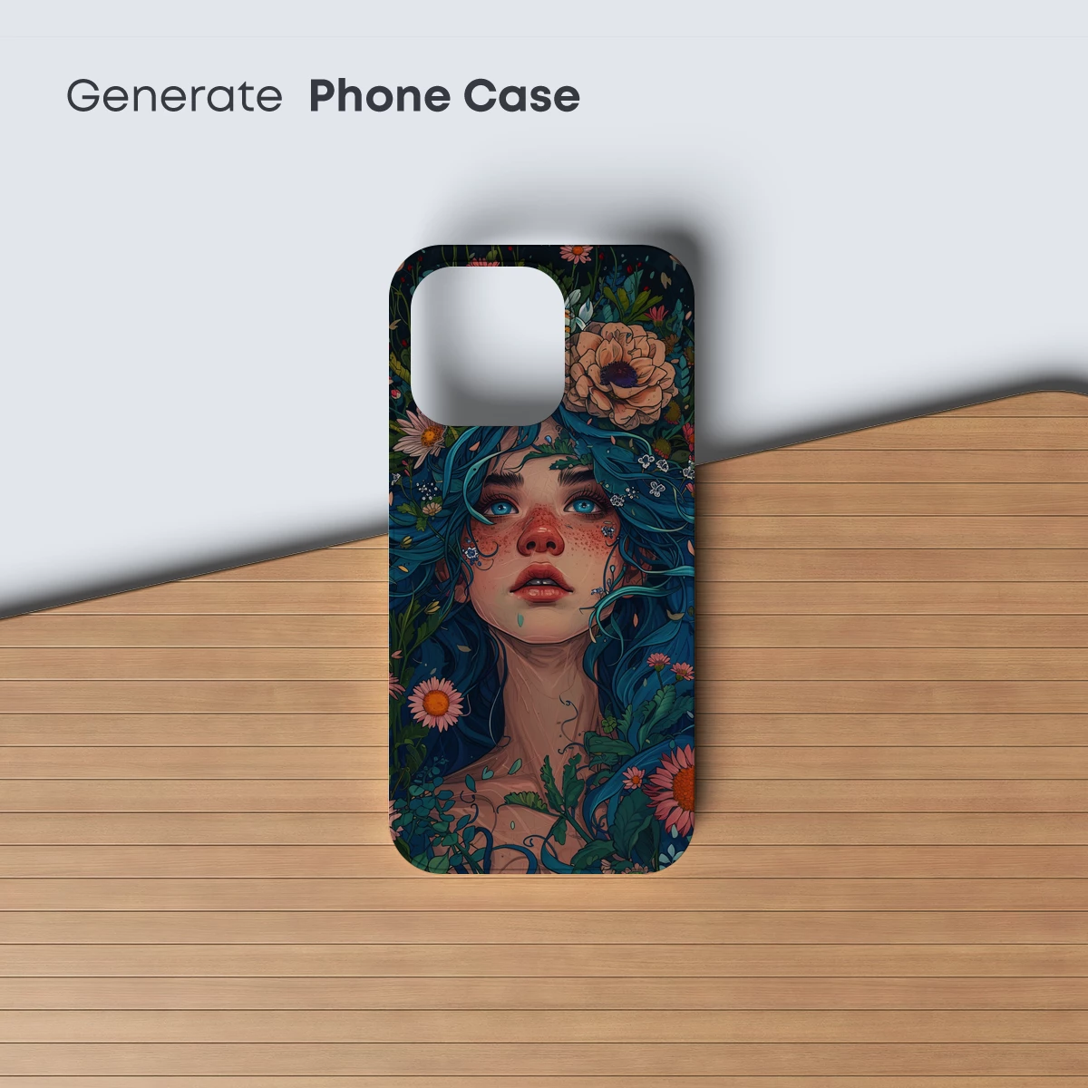 Enchanted Floral Muse: Surreal Garden Portrait - Image 3