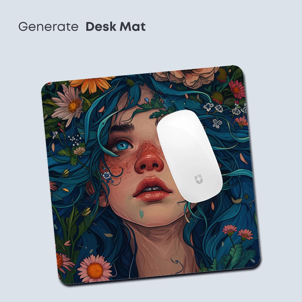 Enchanted Floral Muse: Surreal Garden Portrait - Image 4