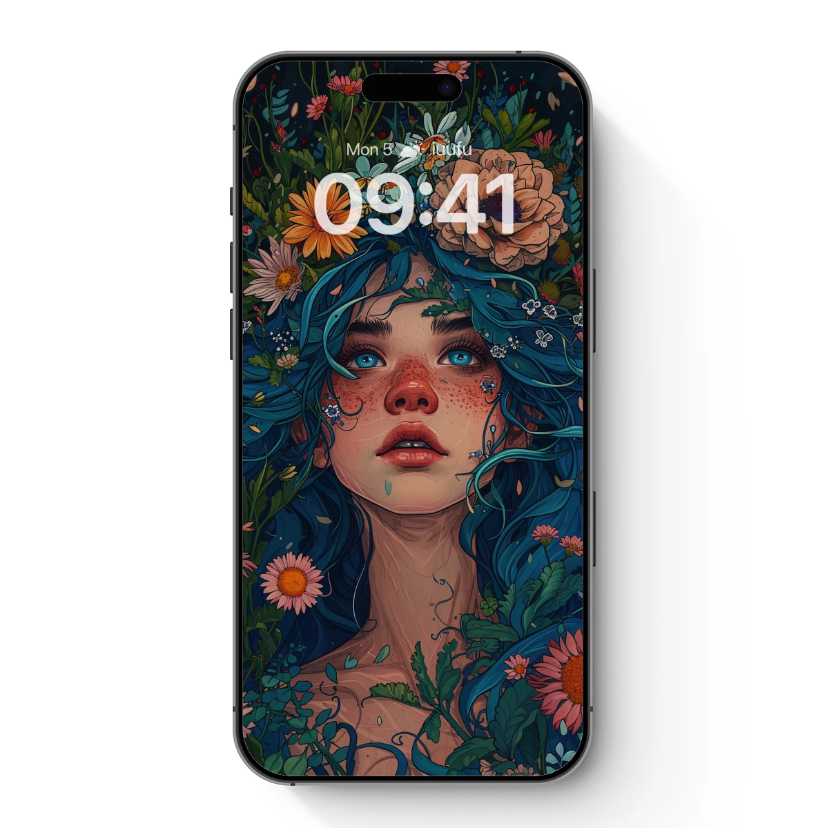 Enchanted Floral Muse: Surreal Garden Portrait