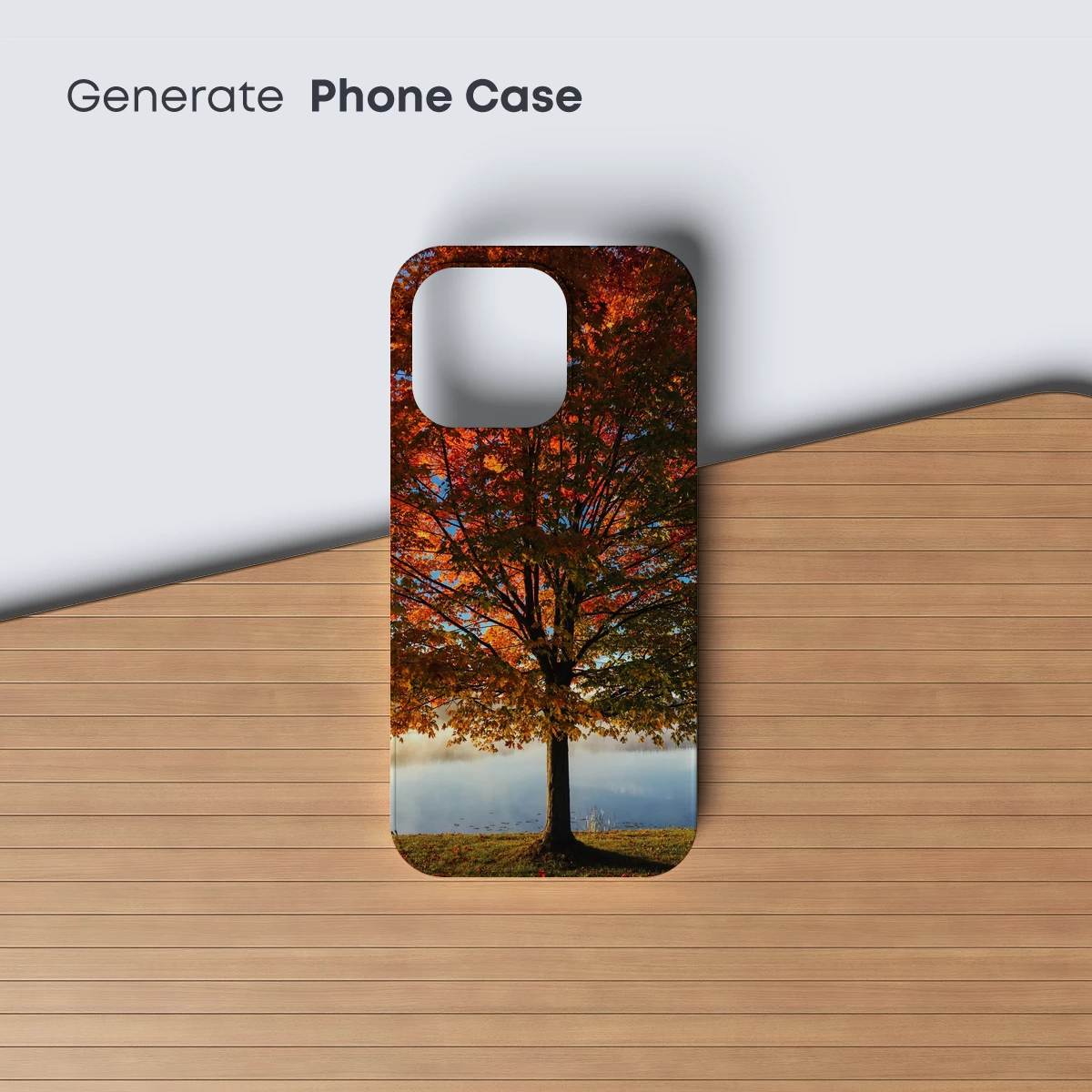 Autumn Blaze: A Tree's Symphony in Sunset Hues - Image 3