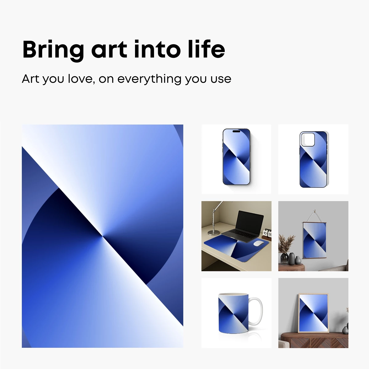 Ethereal Blue Curves: A Dance of Light and Shadow - Image 2