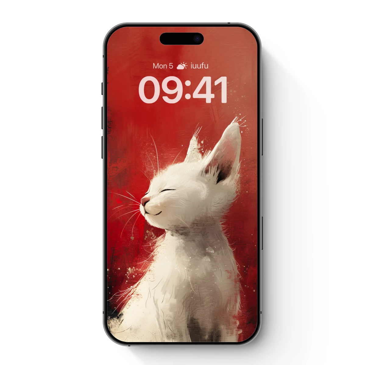 Ethereal White Rabbit Against Fiery Red Abstract Ethereal White Rabbit Against Fiery Red Abstract