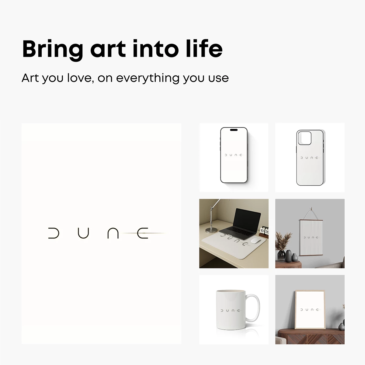 Elegant Simplicity: 'Dune' Typography Art - Image 2