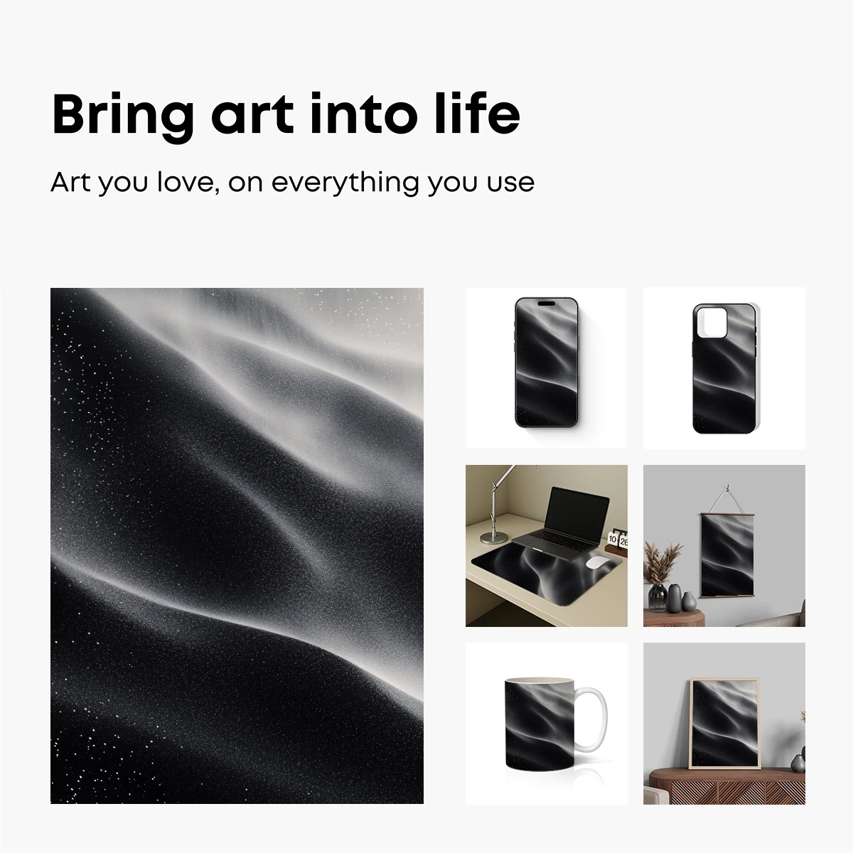 Ethereal Sand Dunes: A Monochrome Odyssey Ethereal Sand Dunes: A Monochrome Odyssey