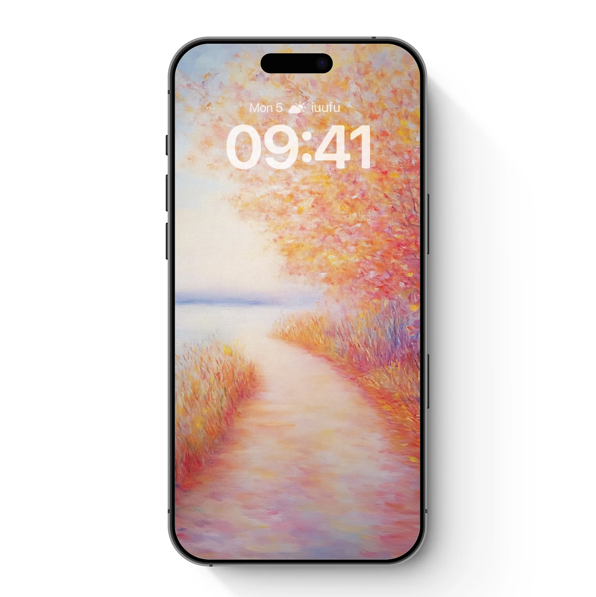 Autumn Pathway Glow: Impressionist Serenity