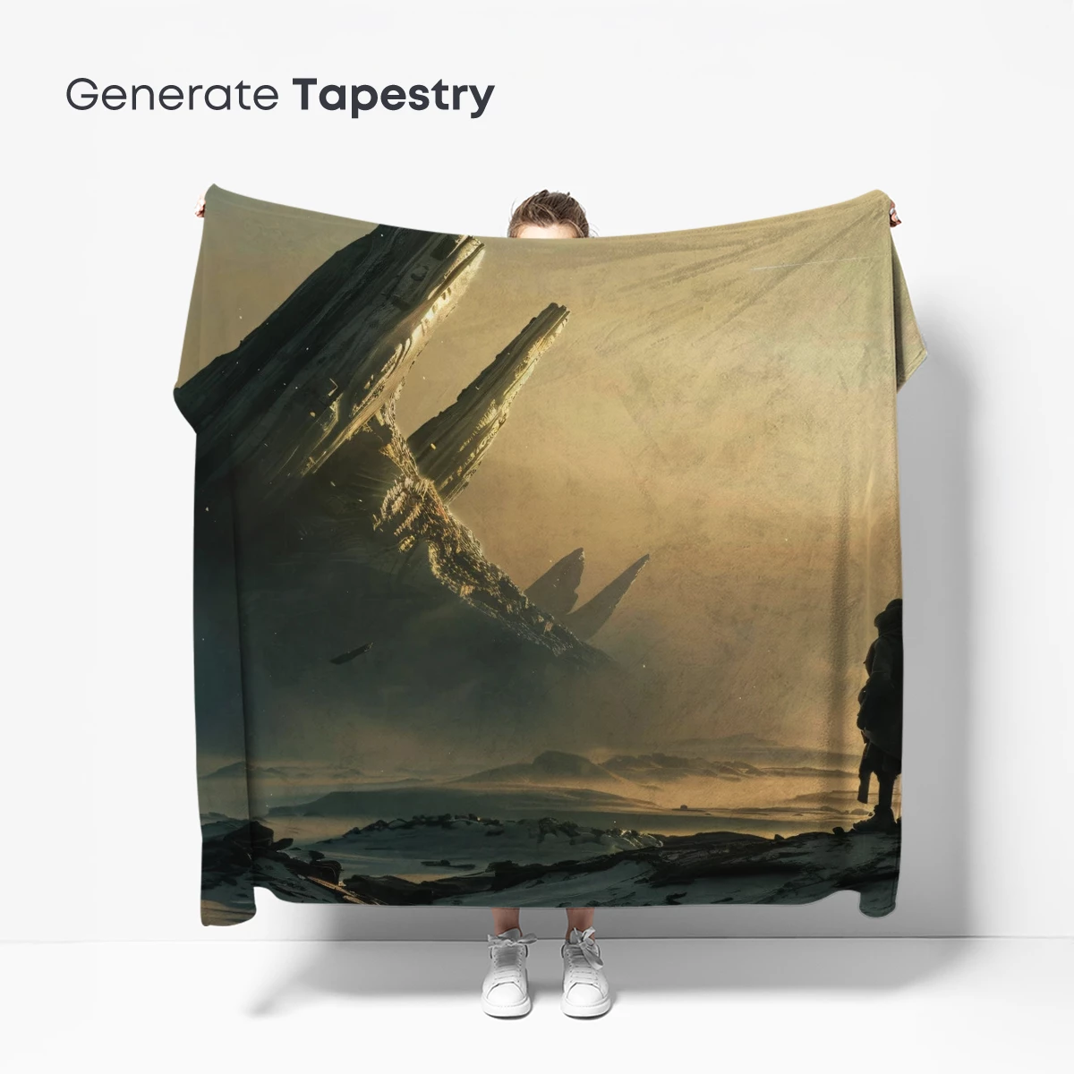 Desert Wanderers at Dusk: Futuristic Ruins - Image 5