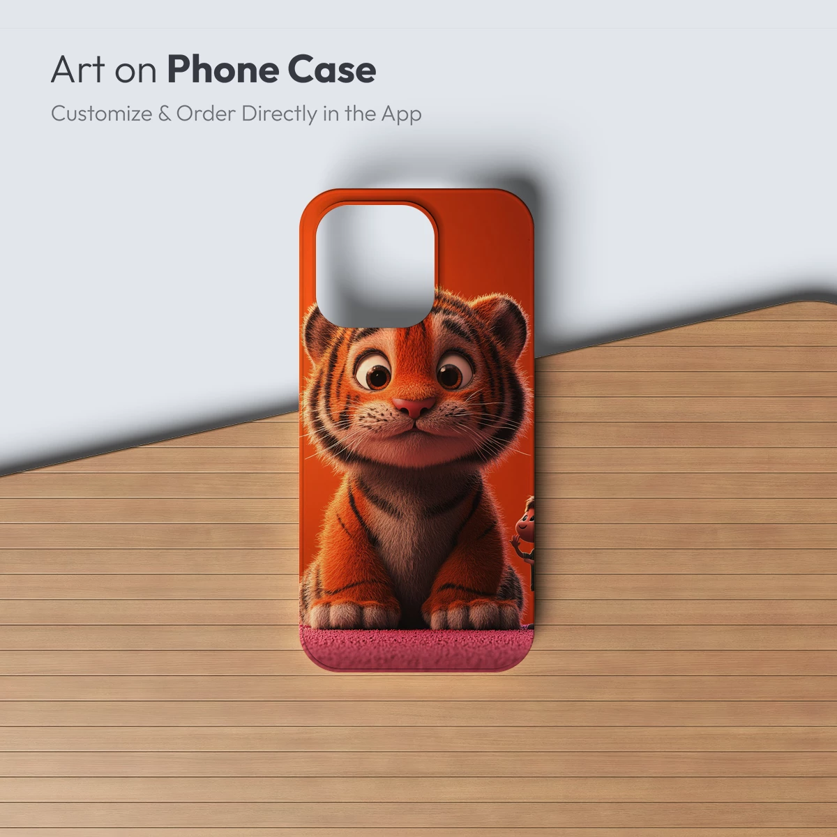 Cuddly Tiger Cub and Tiny Friend: Whimsical Cartoon Adventure - Image 3