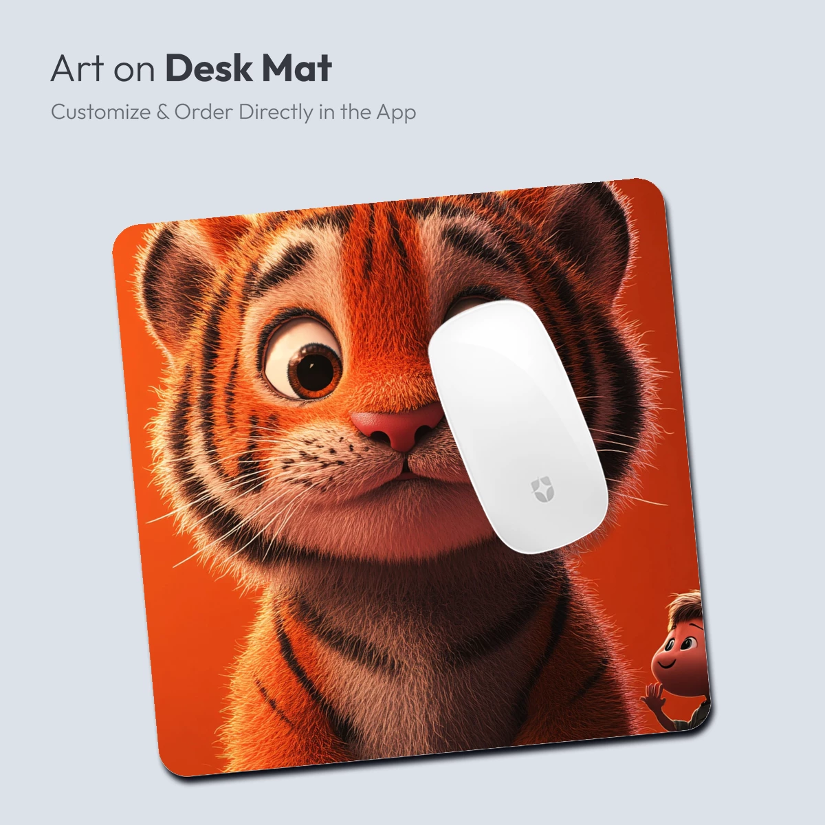 Cuddly Tiger Cub and Tiny Friend: Whimsical Cartoon Adventure - Image 4