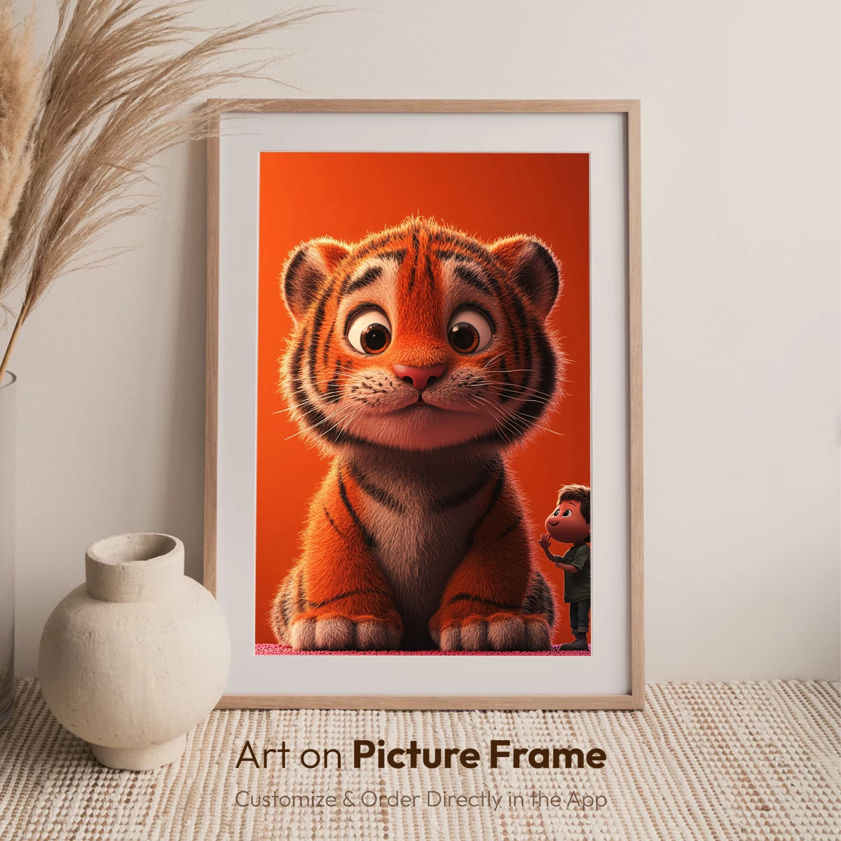 Cuddly Tiger Cub and Tiny Friend: Whimsical Cartoon Adventure - Image 7