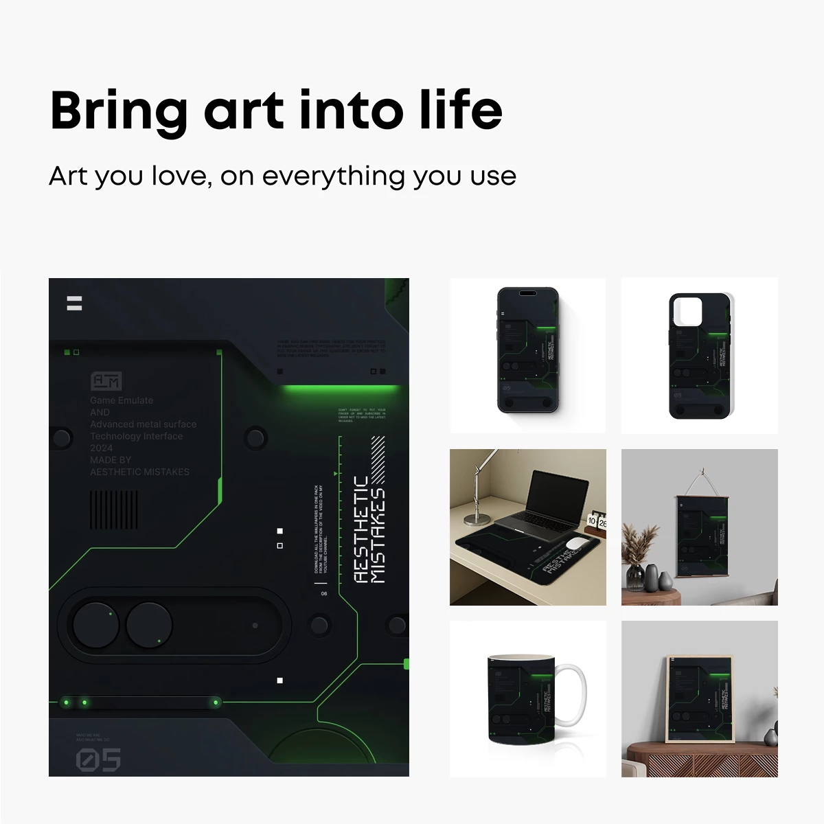 Cybernetic Interface: Neon Green Tech Aesthetics - Image 2