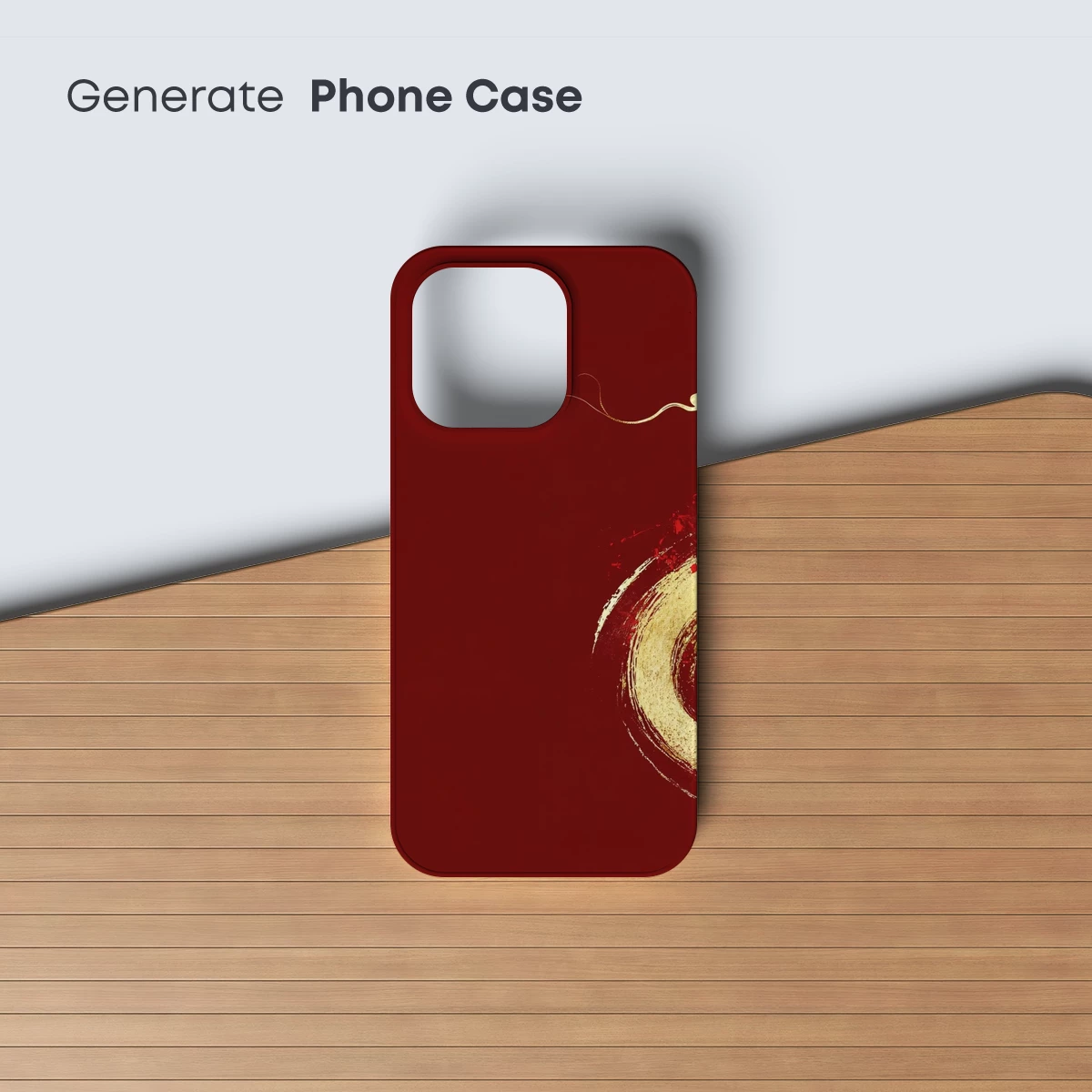 Golden Dragon's Elegance on Crimson Canvas - Image 3