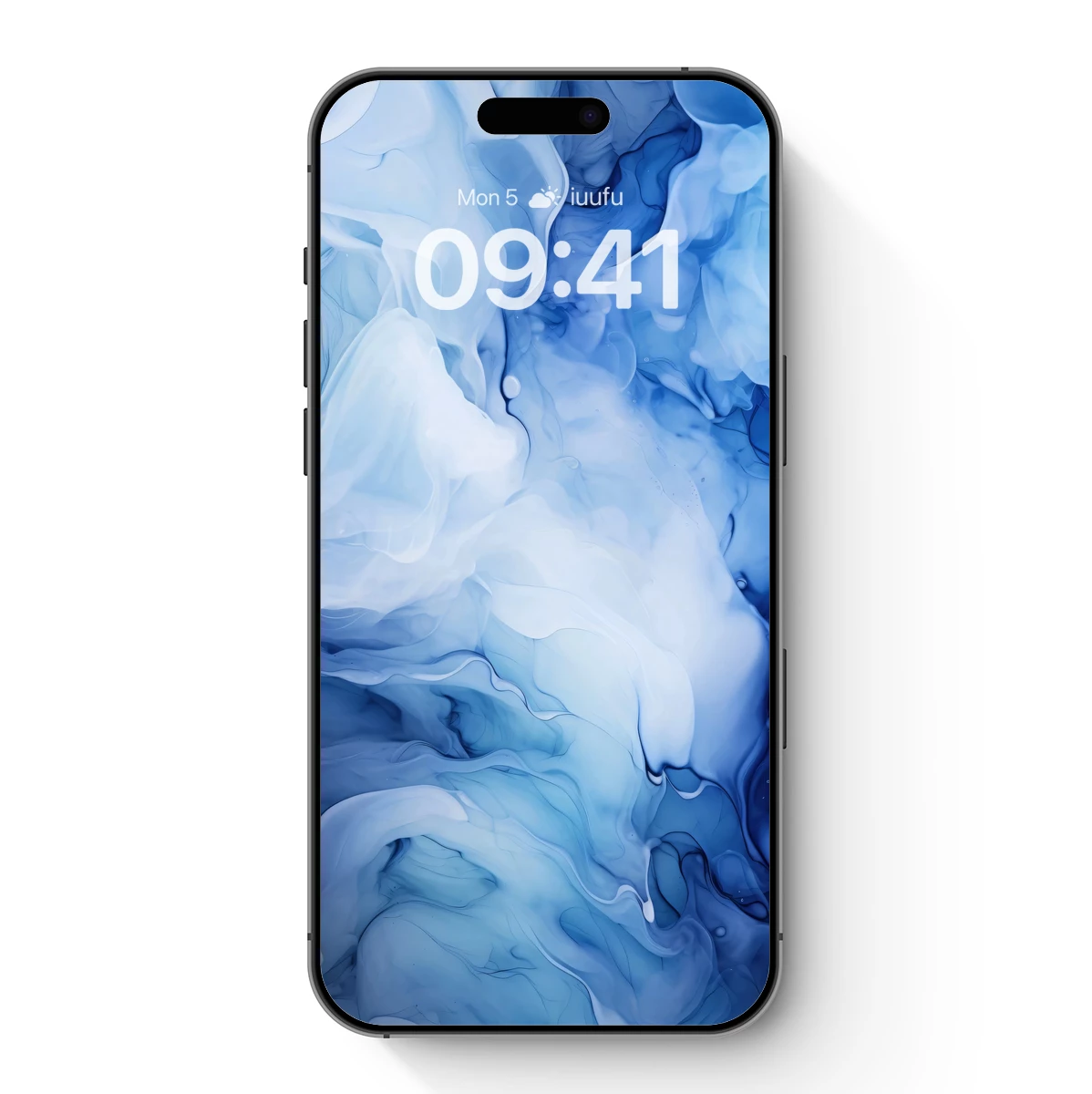 Ethereal Blue Whispers: Abstract Ink Fusion