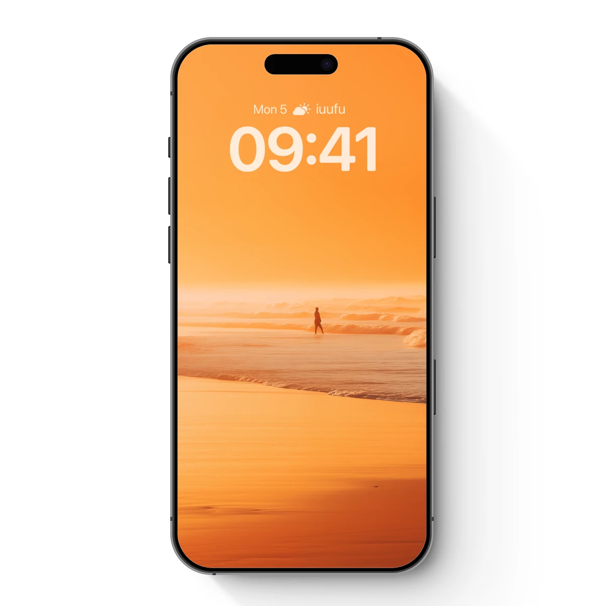 Golden Solitude: Sunset Beach Wanderer