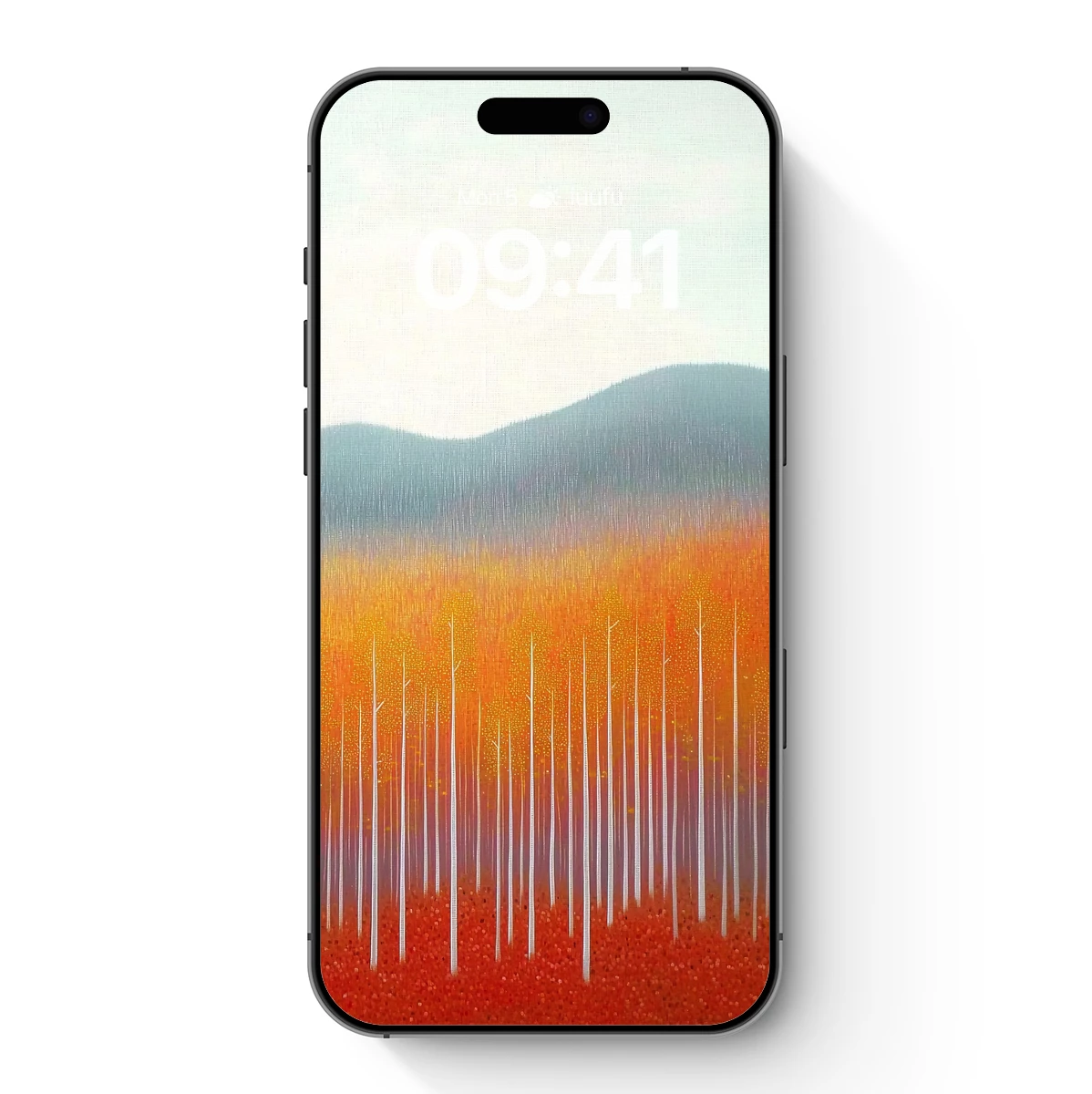 Autumnal Forest Symphony: Minimalist Landscape Art