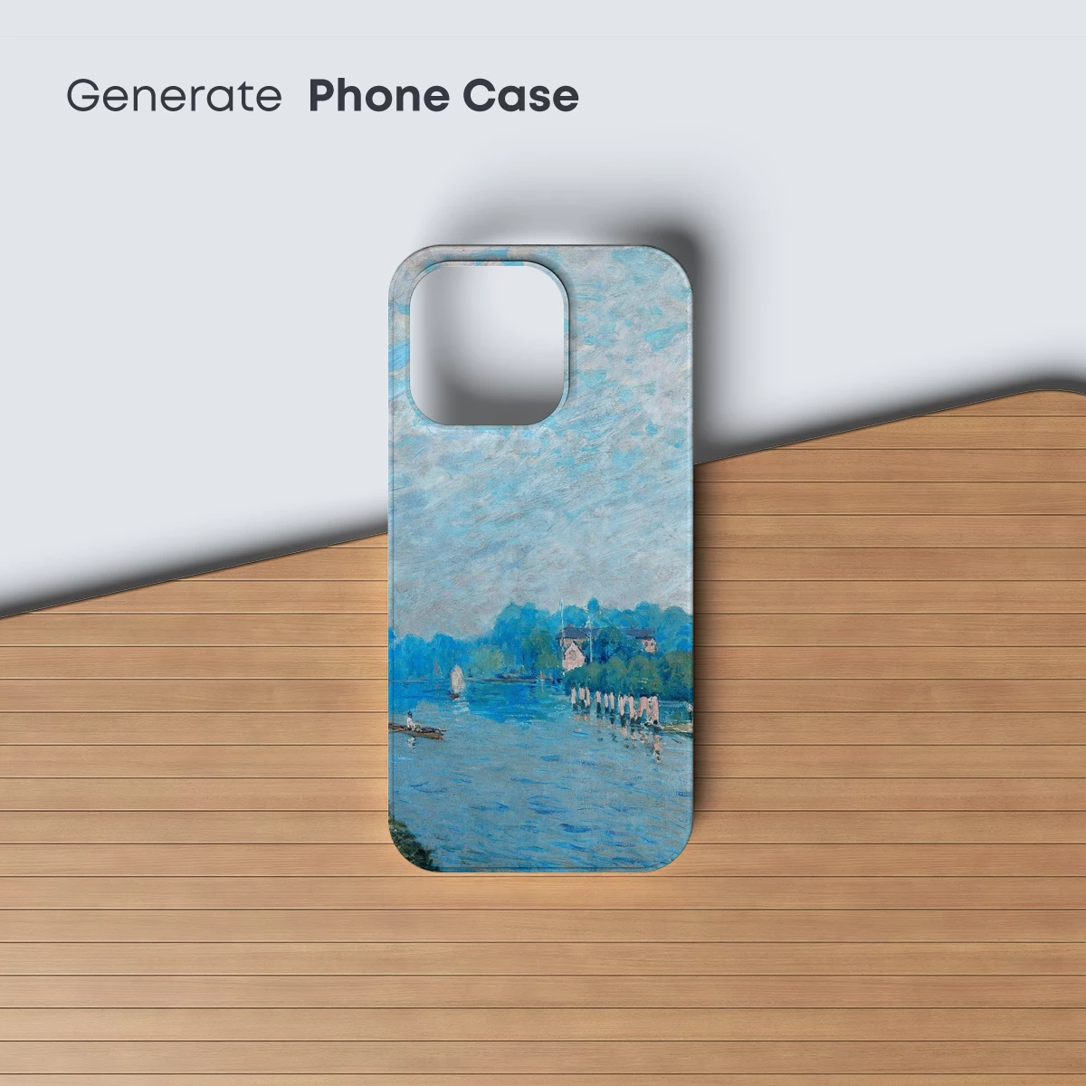 Impressionist River Serenity: Monet's Waterway Harmony - Image 3