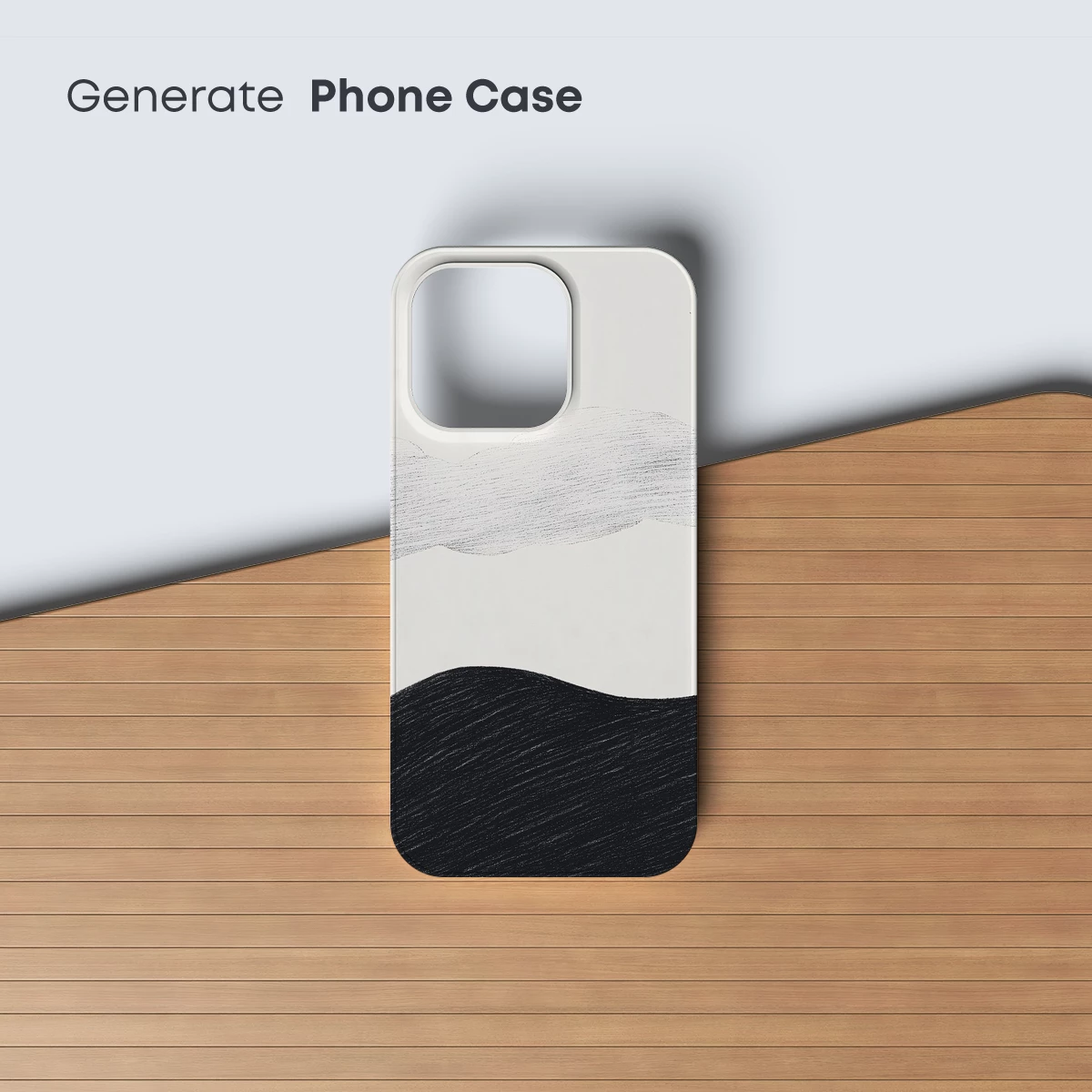 Ethereal Horizon: Minimalist Cloud and Shadow Landscape - Image 3