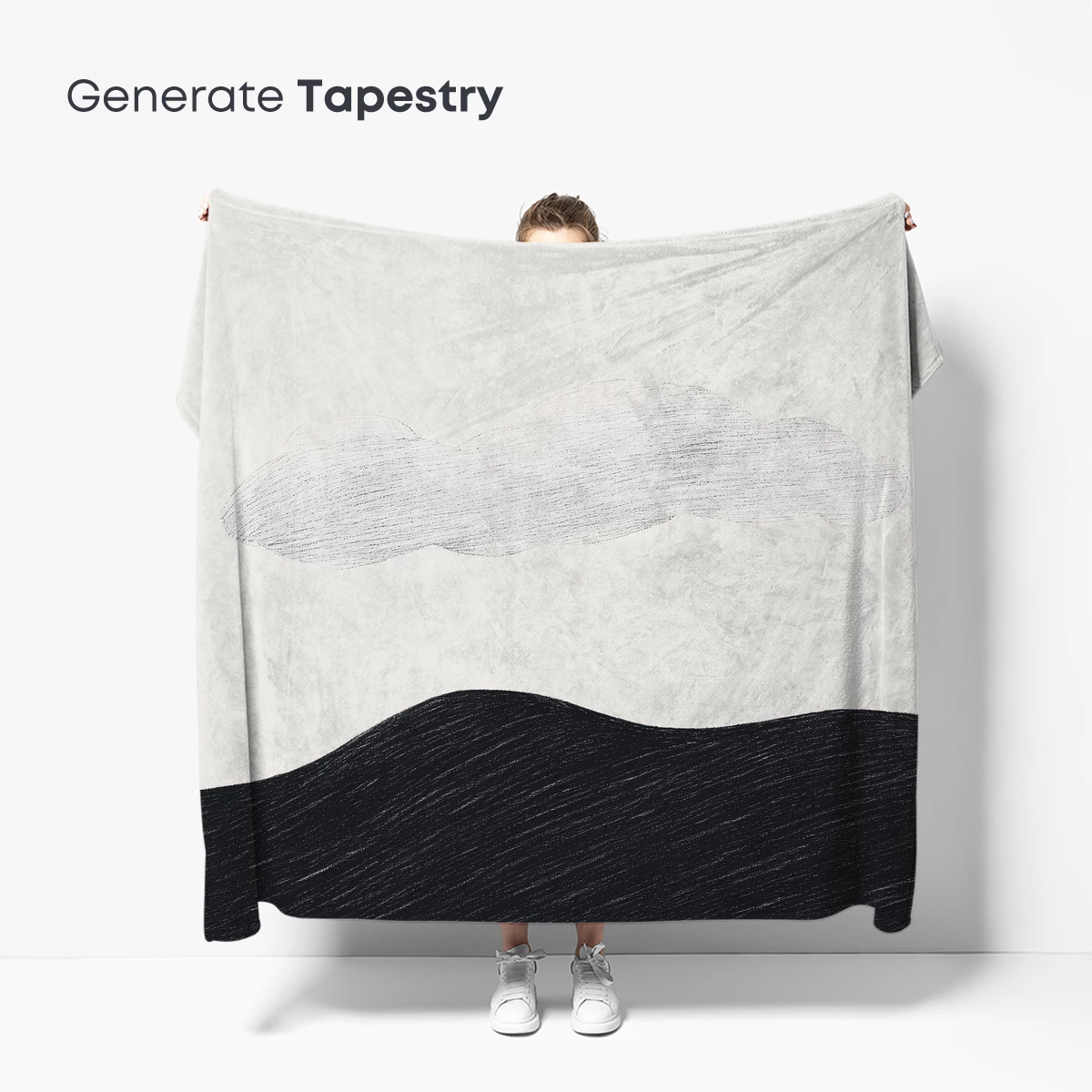 Ethereal Horizon: Minimalist Cloud and Shadow Landscape - Image 5