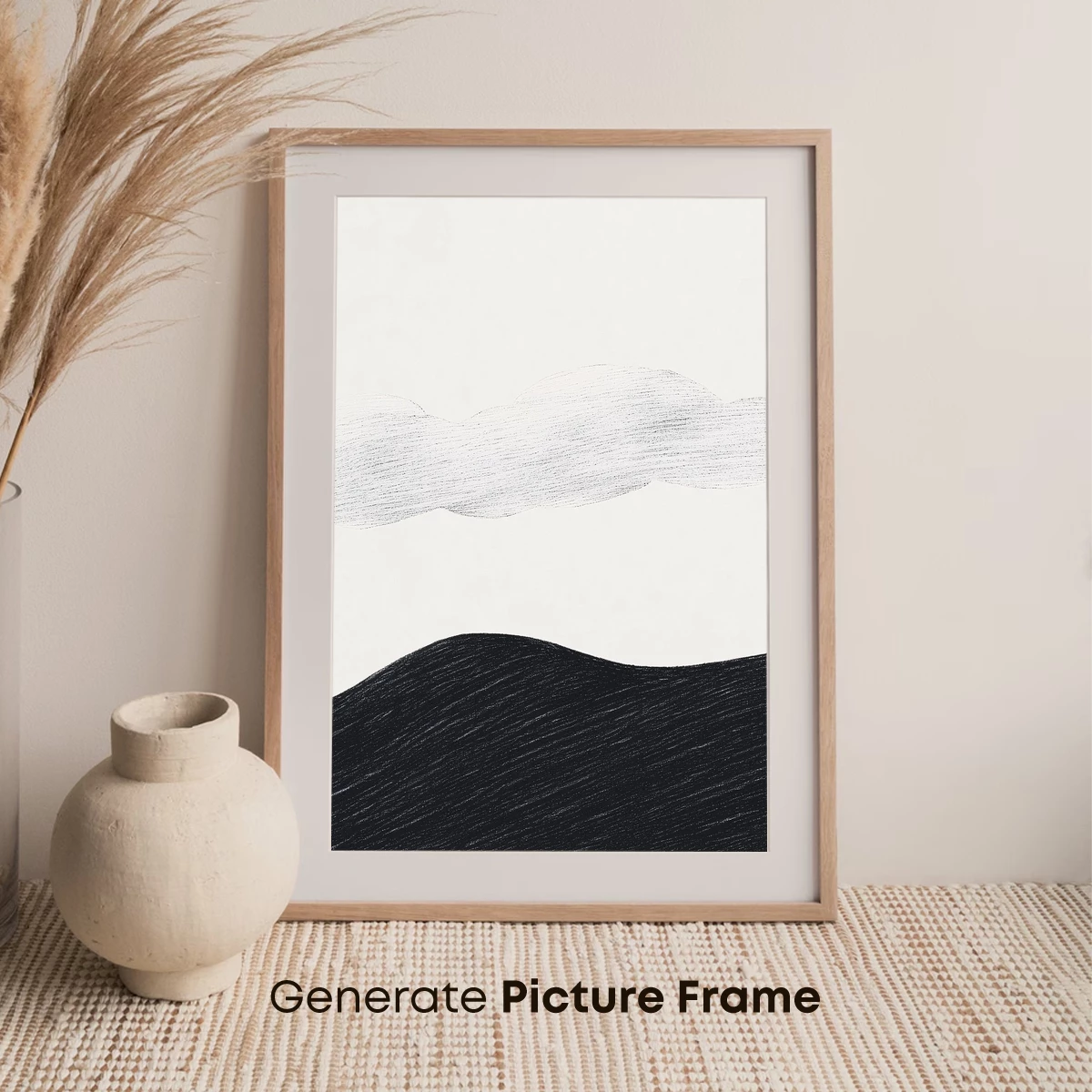 Ethereal Horizon: Minimalist Cloud and Shadow Landscape - Image 7