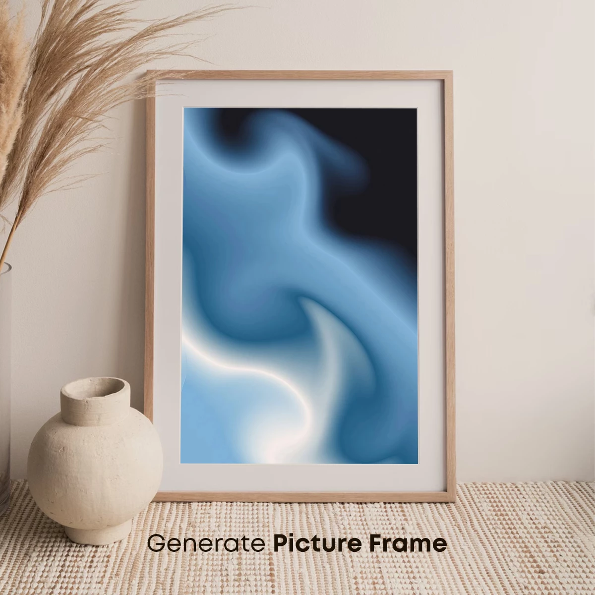 Ethereal Blue Whispers: Abstract Fluidity - Image 7