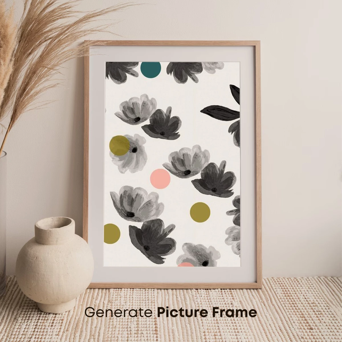 Abstract Floral Whispers: Modern Blooms in Monochrome - Image 7