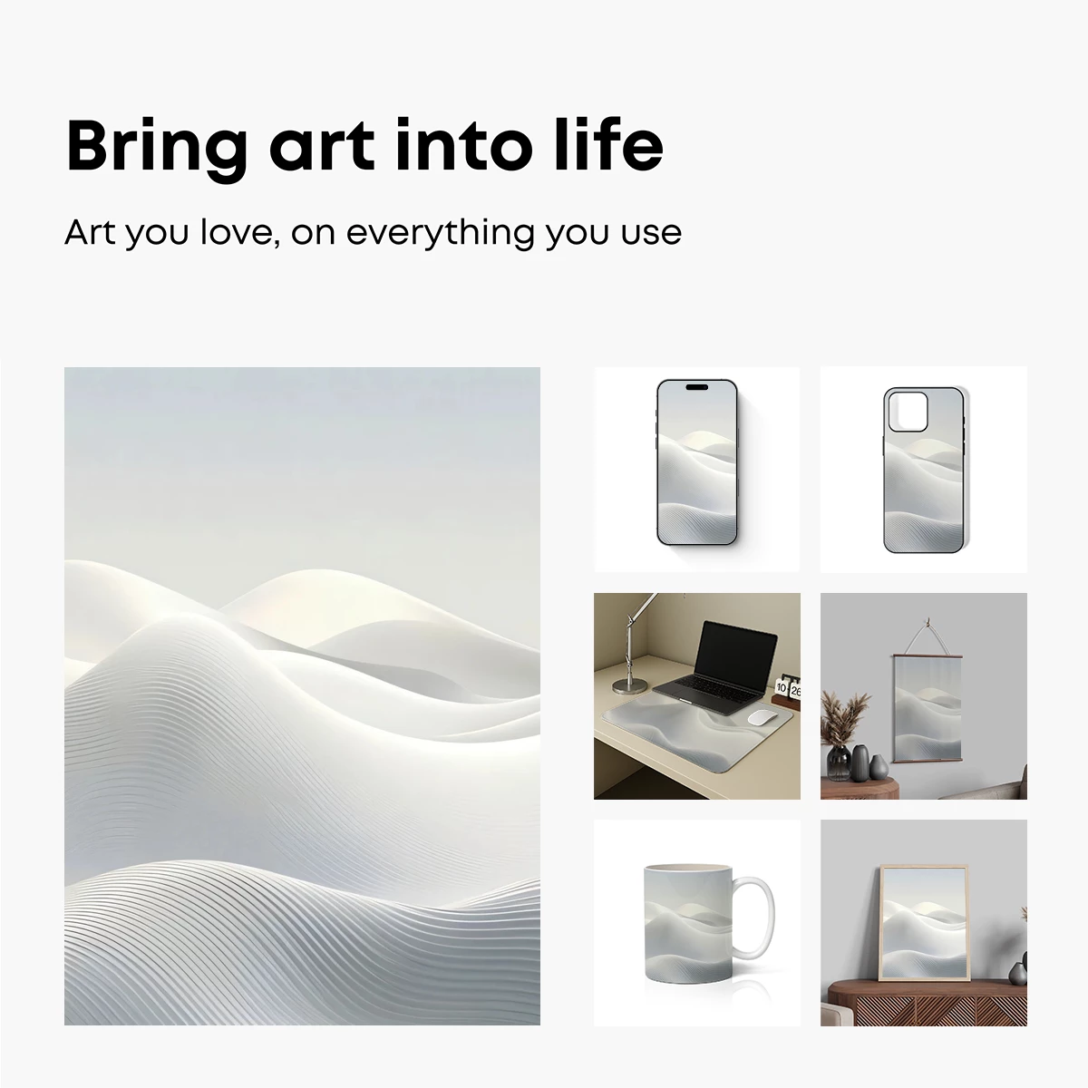 Ethereal White Dunes: A Minimalist Odyssey - Image 2