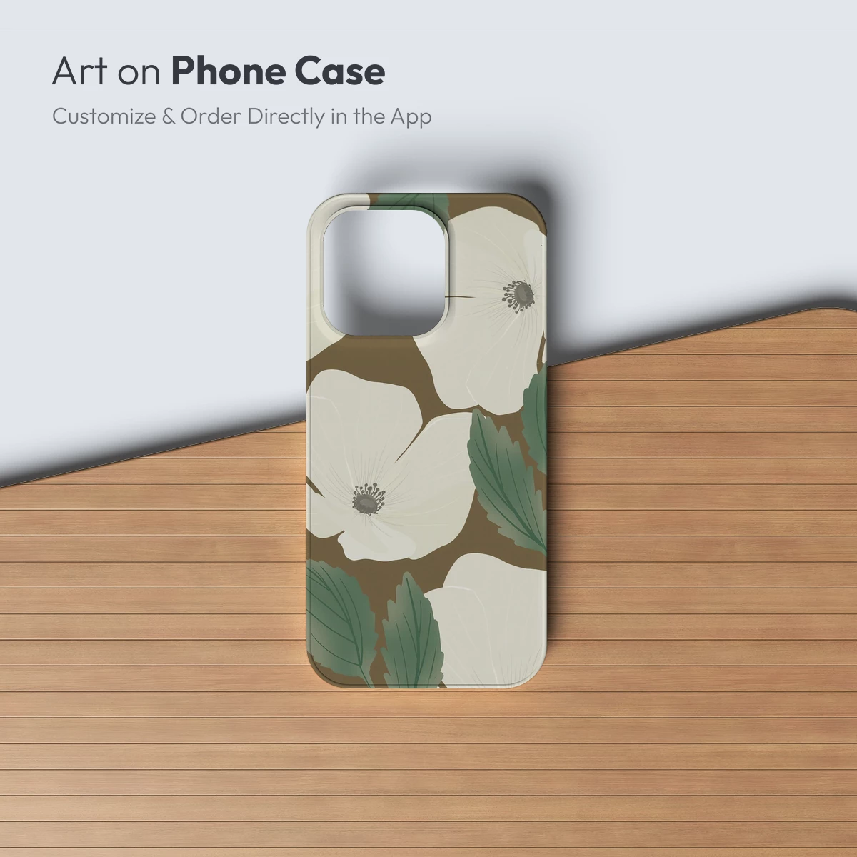 Elegant White Anemones in Earthy Tones - Image 3