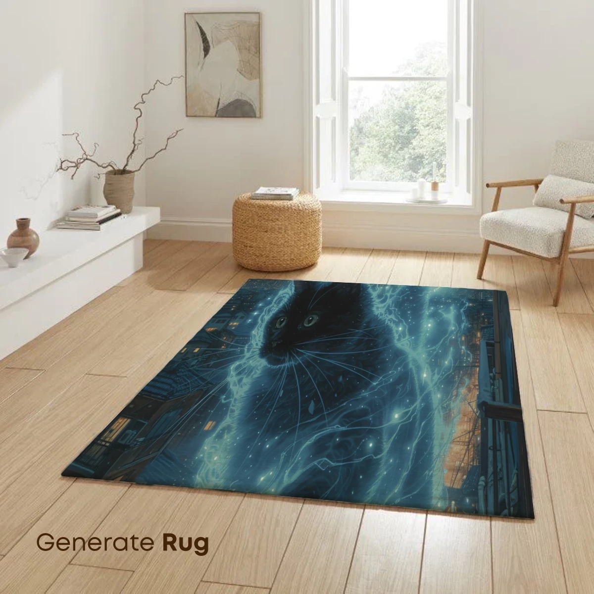 Electric Midnight Cat: Urban Fantasy Art - Image 6