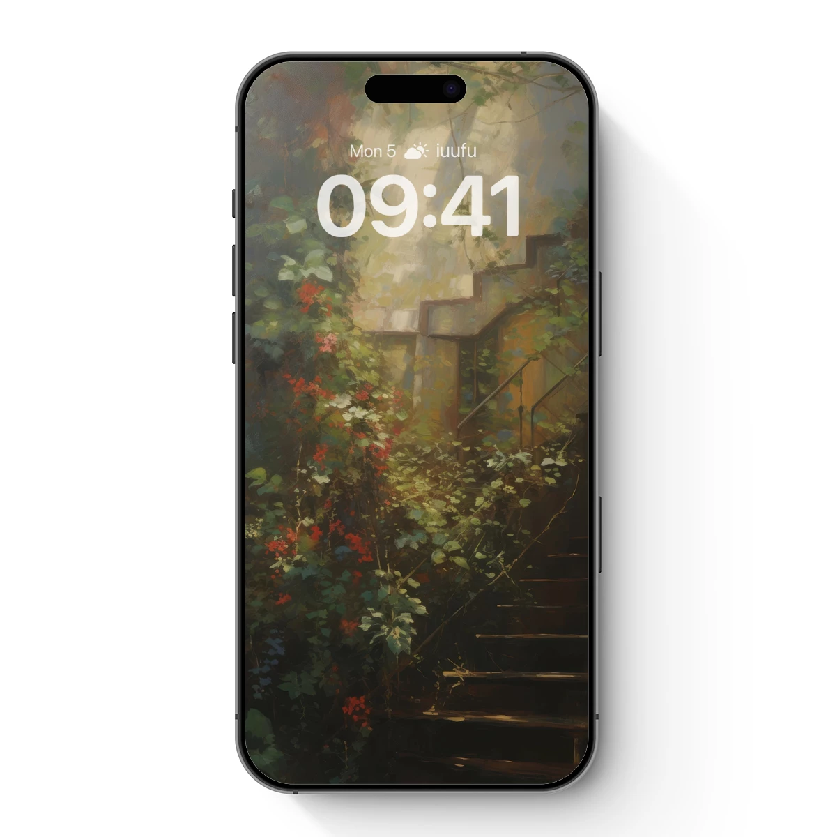 Enchanted Staircase in Verdant Light