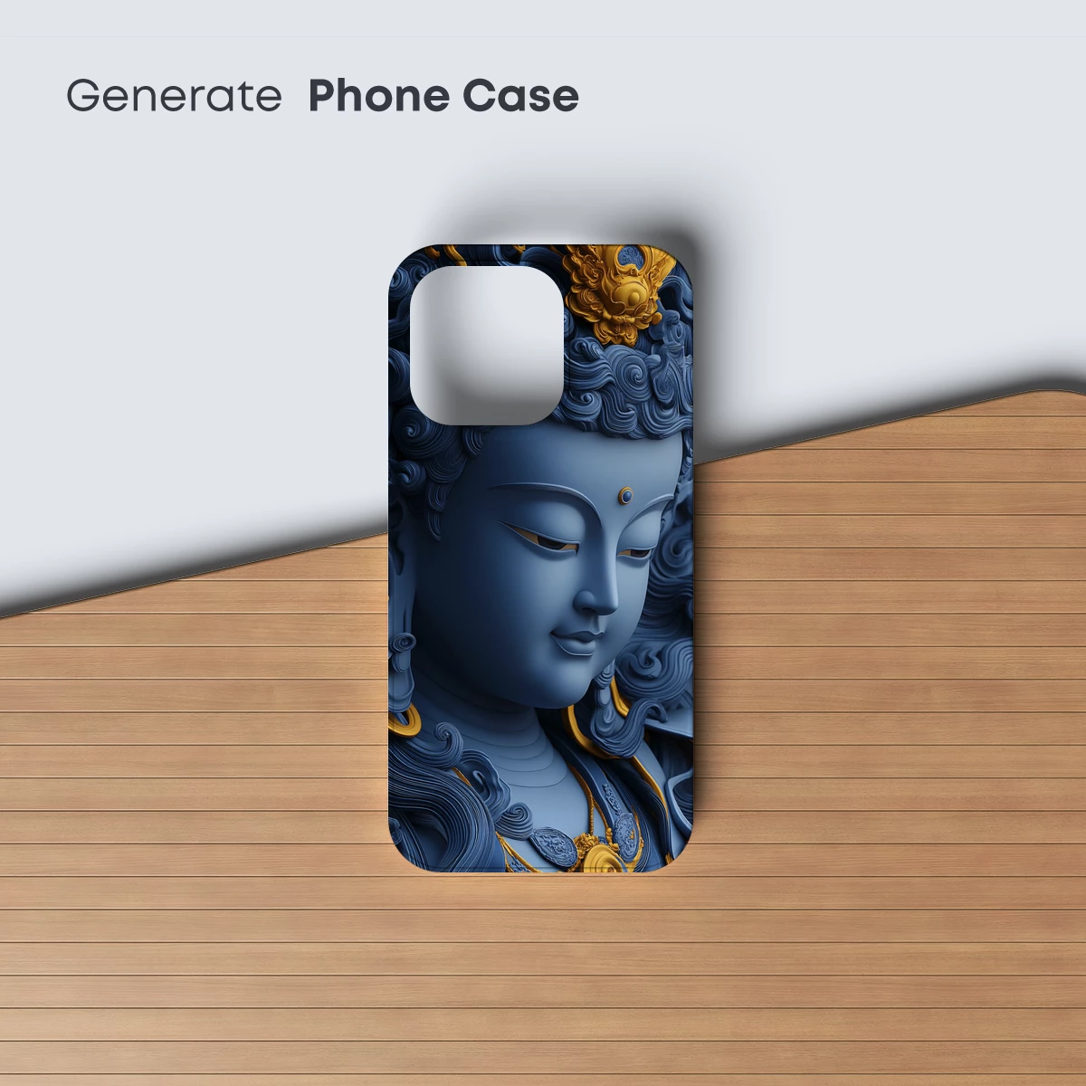 Eternal Blue Serenity: Divine Sculpture in Motion - Image 3