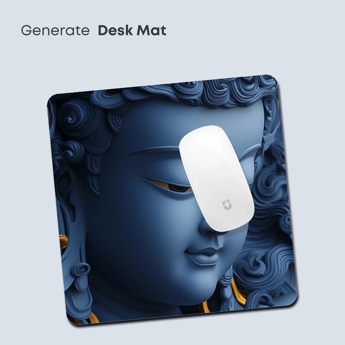 Eternal Blue Serenity: Divine Sculpture in Motion - Image 4
