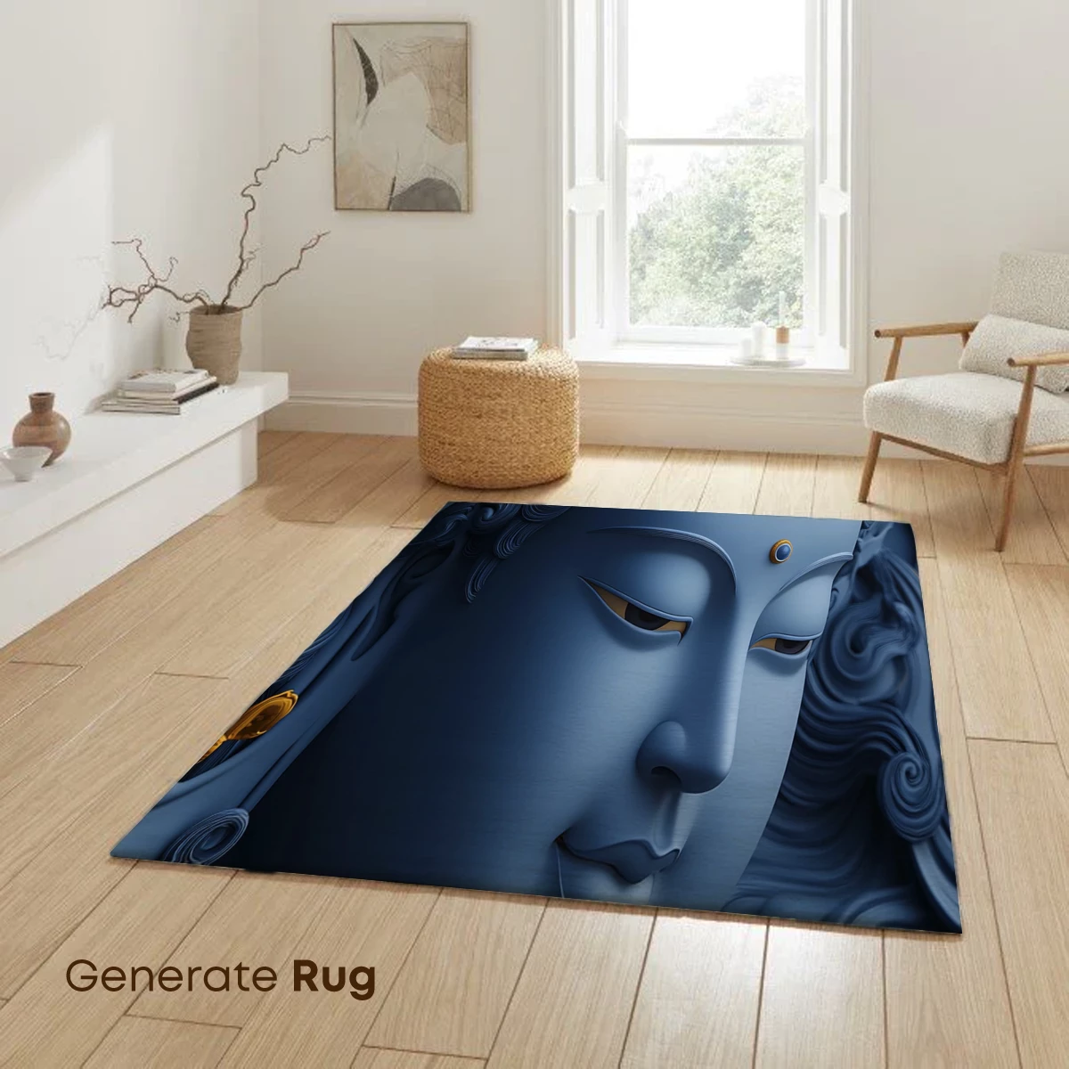 Eternal Blue Serenity: Divine Sculpture in Motion - Image 6