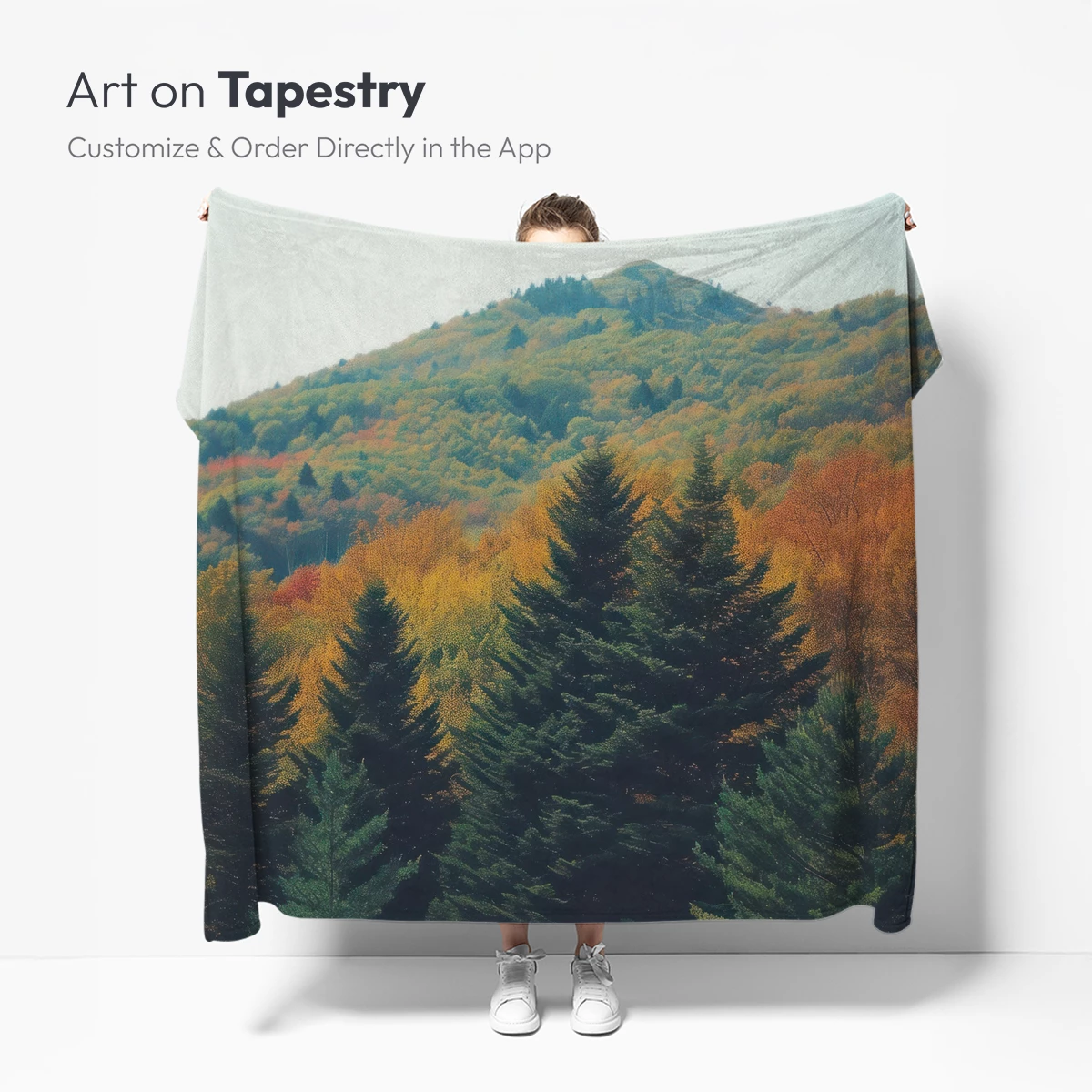 Autumn's Embrace: Pine Forest Meets Golden Hills - Image 5