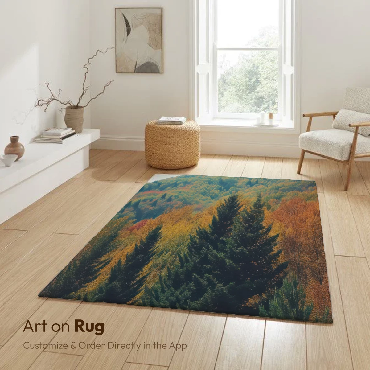 Autumn's Embrace: Pine Forest Meets Golden Hills - Image 6