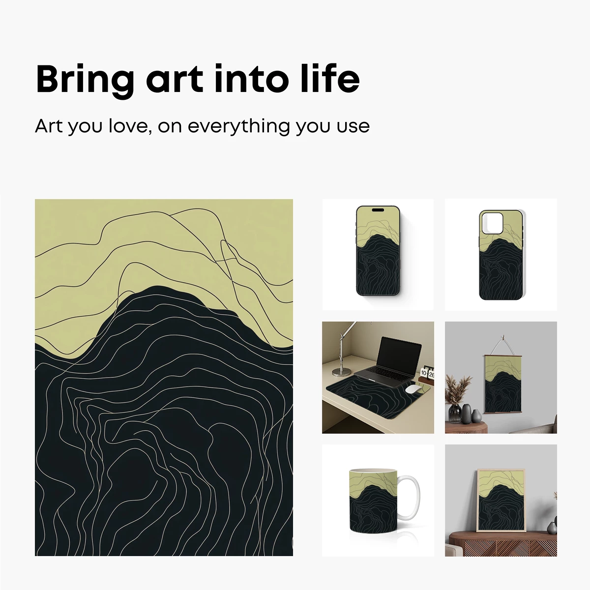 Contour Waves: Abstract Topography Art - Image 2