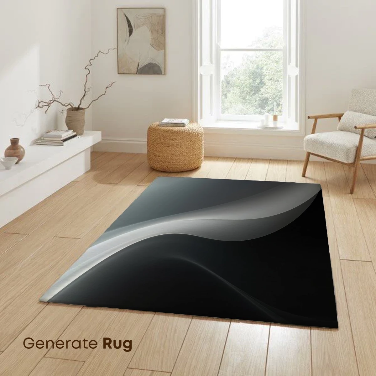 Elegant Flow: Monochrome Abstract Waves - Image 6