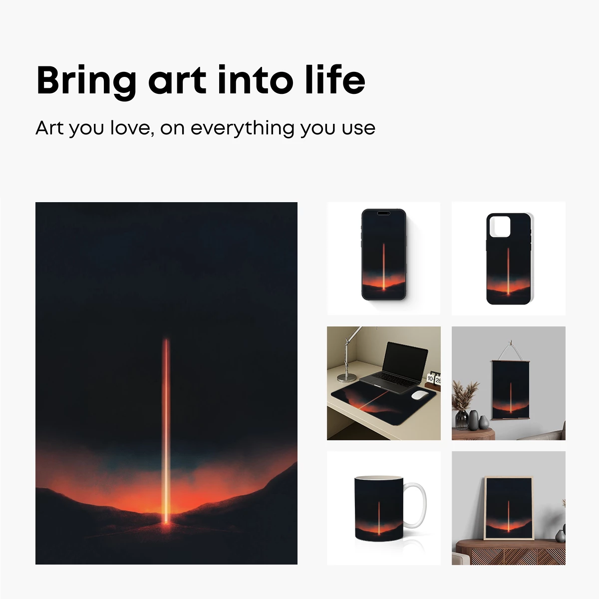 Eternal Beacon: A Fiery Pillar in the Abyss - Image 2