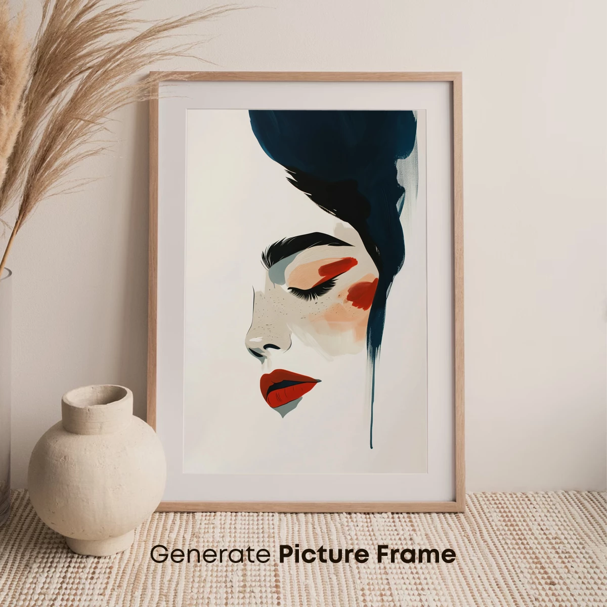 Elegant Profile in Abstract Elegance - Image 7