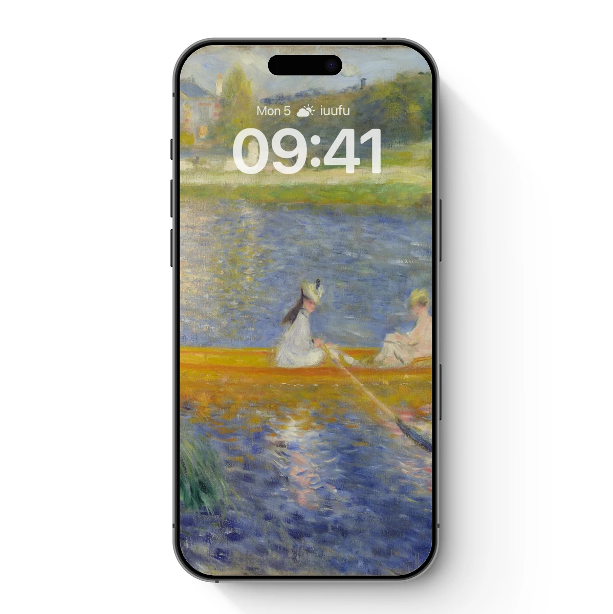 Impressionist Rowers: Serene Waterscape by Renoir