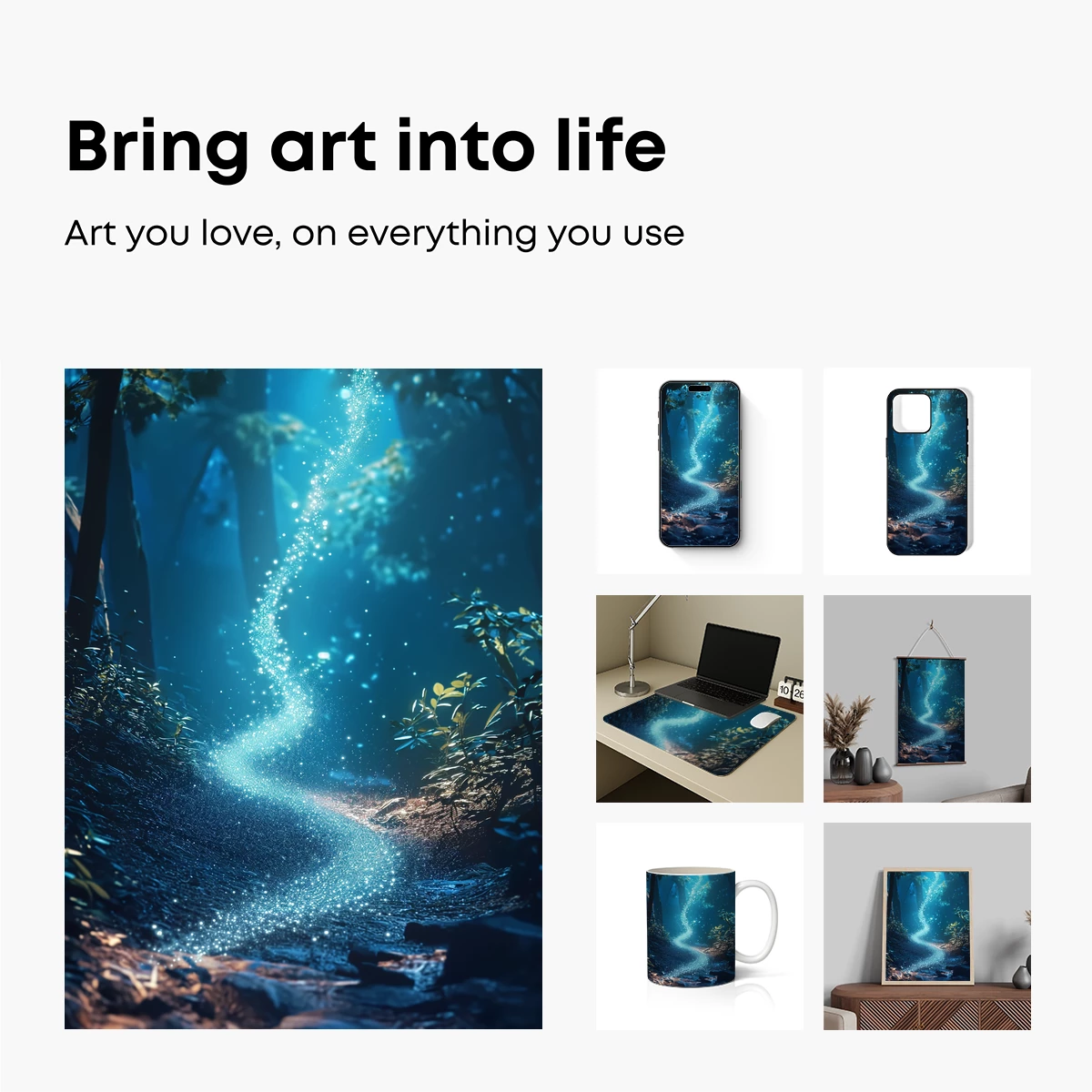 Enchanted Forest Stream: Glittering Pathway - Image 2